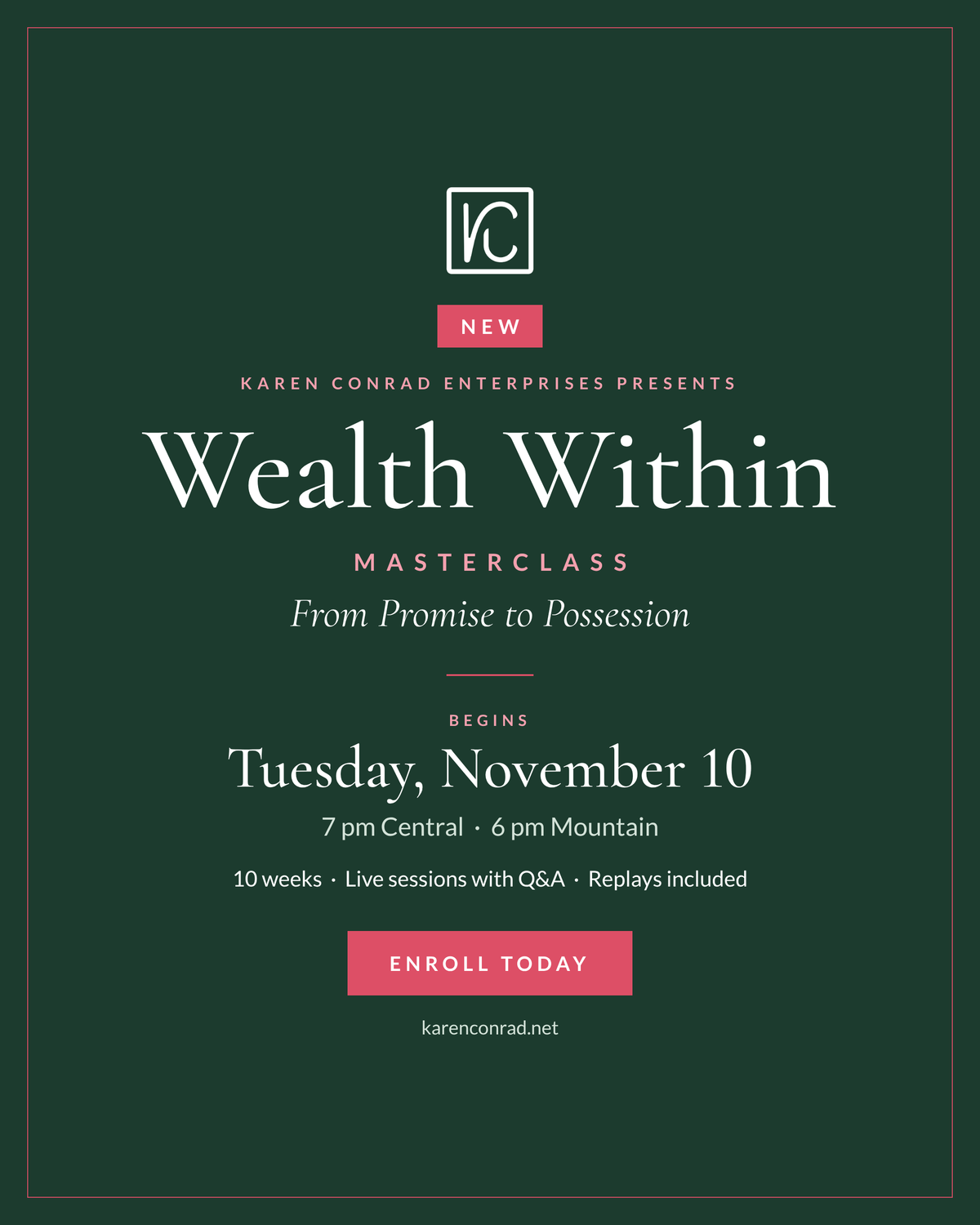 Wealth Within Masterclass - From Promise to Possession